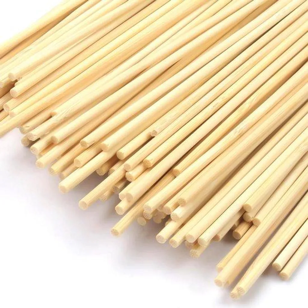 Lot de 100 bâtonnets ronds en bois naturel 300 x 3 mm pour bricolage DIY