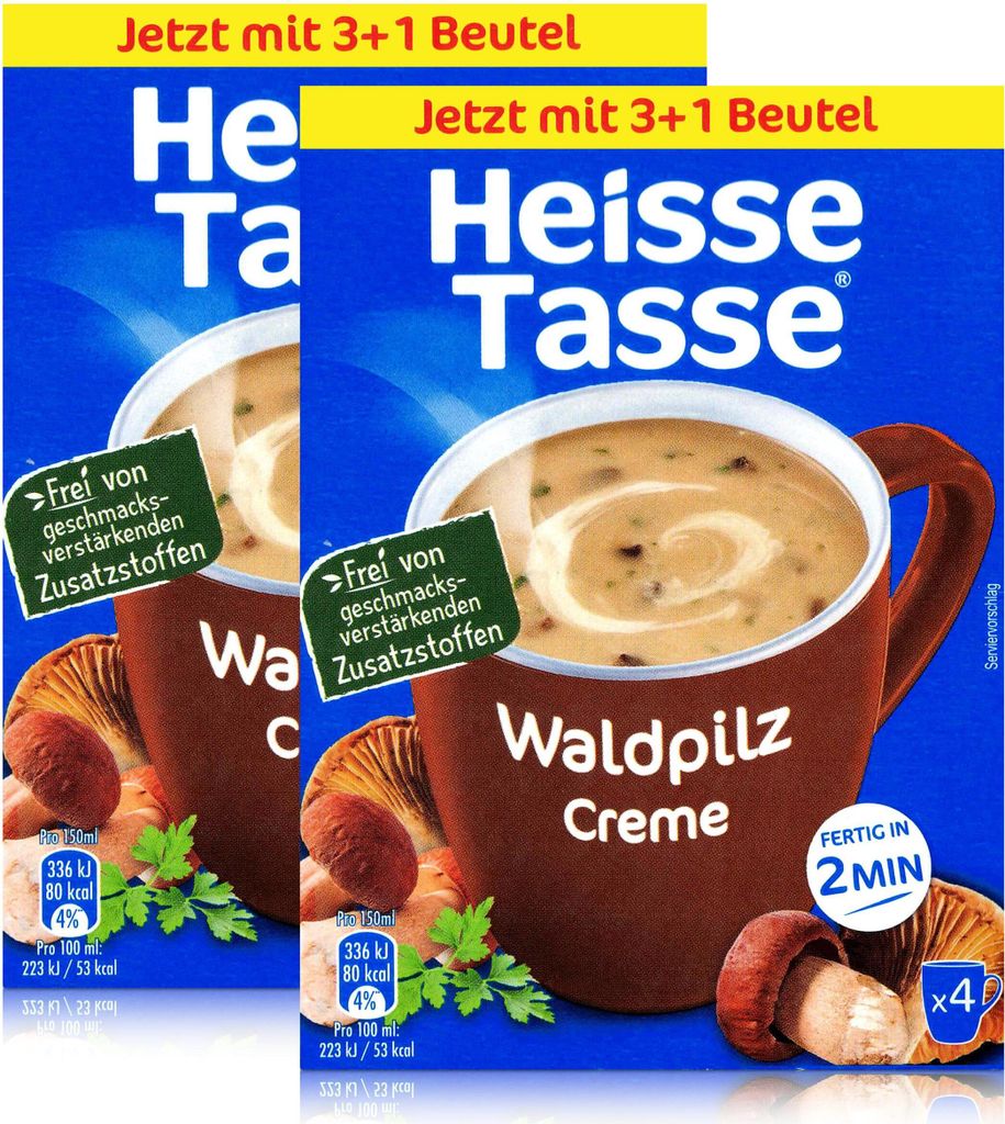 Heisse Tasse Waldpilz Creme 4 Beutel á 16,4g (2er Pack) Produktbild 