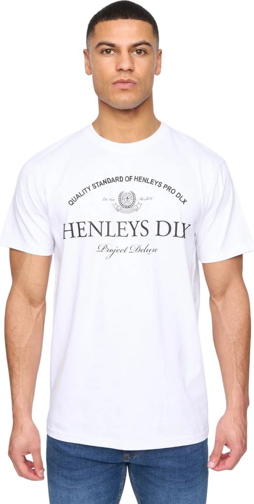 Henleys - "Henclose" T-Shirt für Herren BG2043 (M) (Weiß)