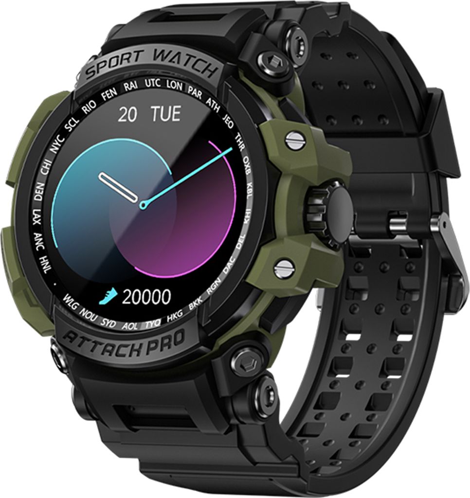 LOKMAT Smart-Armband, Sportuhr, 1,32-Zoll-TFT-Touchscreen, Fitness-Tracker, Bluetooth 5.2, mit Herzfrequenz, Schlaf, Training usw., Grün