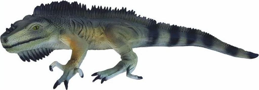 Casa Padrino Deko Skulptur Leguan Grün / Grau / Schwarz 90 cm - Garten Figur