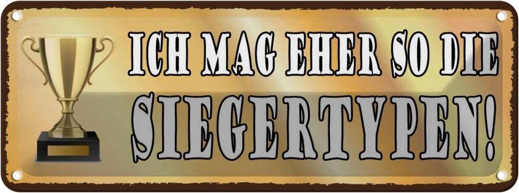 vianmo Blechschild 10x27 cm ich mag eher so die Siegertypen Spruch Zitat