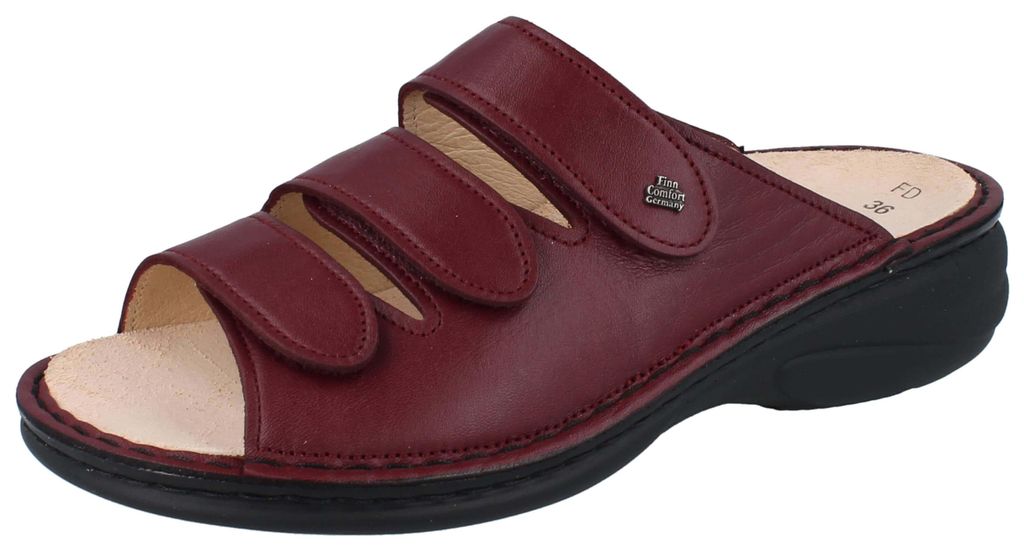 FINN COMFORT Hellas Damen Pantolette rot bordo Glattleder - Produktbild 