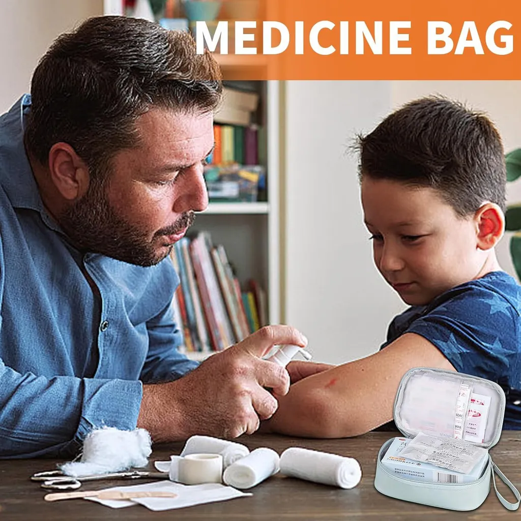 Sac d'urgence vide pour médicaments - Trousse pharmacie 2 pcs grise - 2