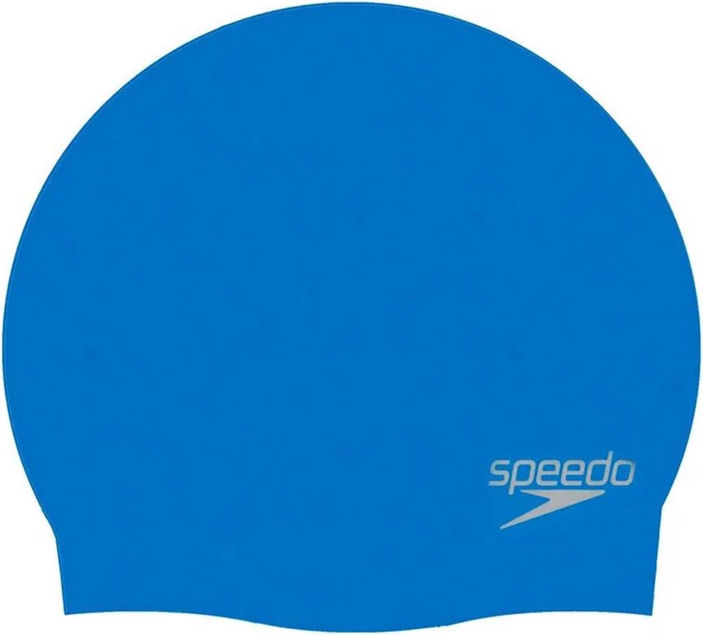Speedo Plain Moulded Silicone Cap, Blau, Kappe, Unisex, Produktbild 