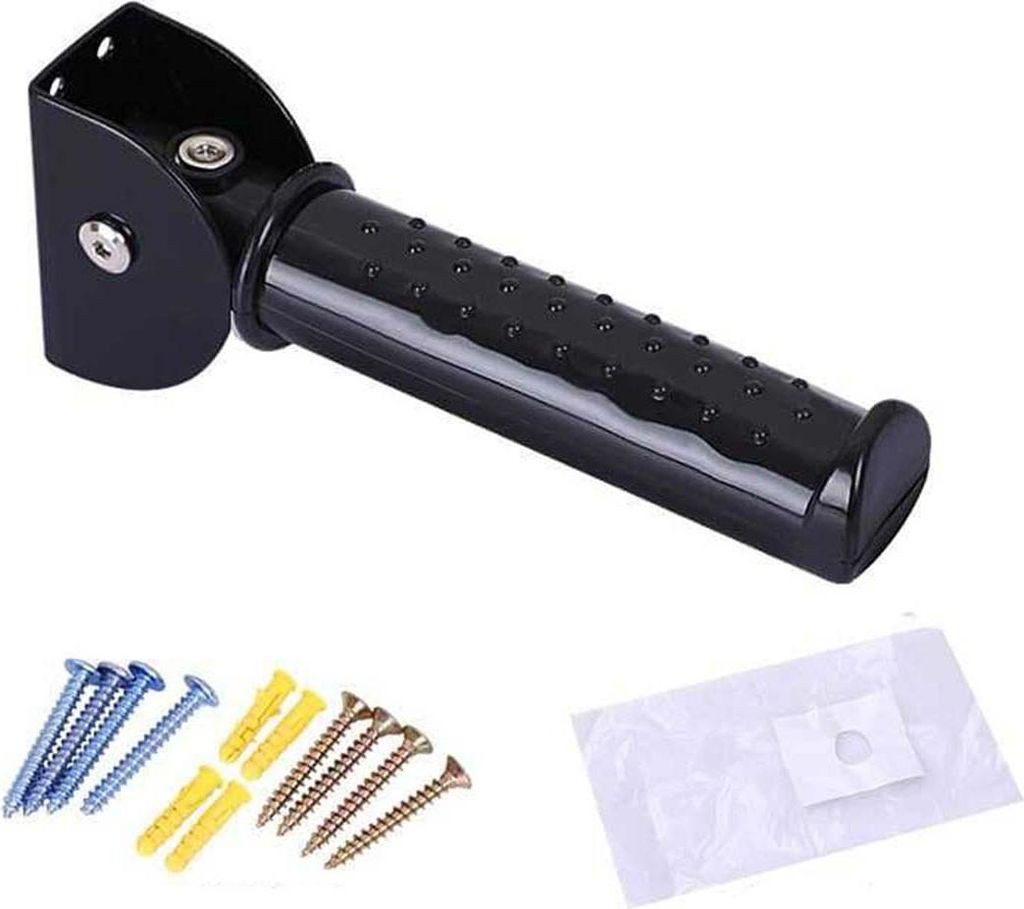 INF Klappbarer Haltegriff: Robuste Stützstange mit Anti-Rutsch-Griff für Bad & WC