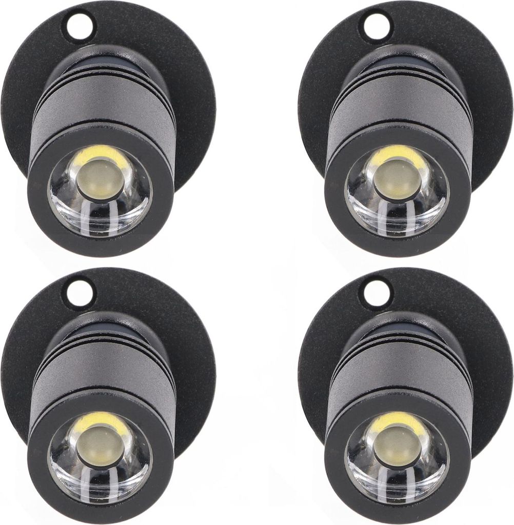 4pcs LED Display Spot Lights 5V Dimmbar USB Mini Spotlight für Schmuck Vitrine Veranda Eingang Schwarz Warmes Licht