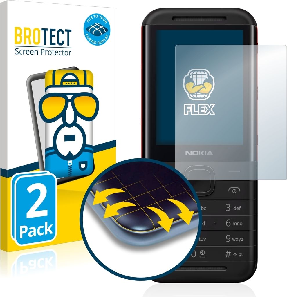2x BROTECT Fullscreen Schutzfolie für Nokia 5310 (2020) Displayschutz Folie Fullcover Klar Transparent