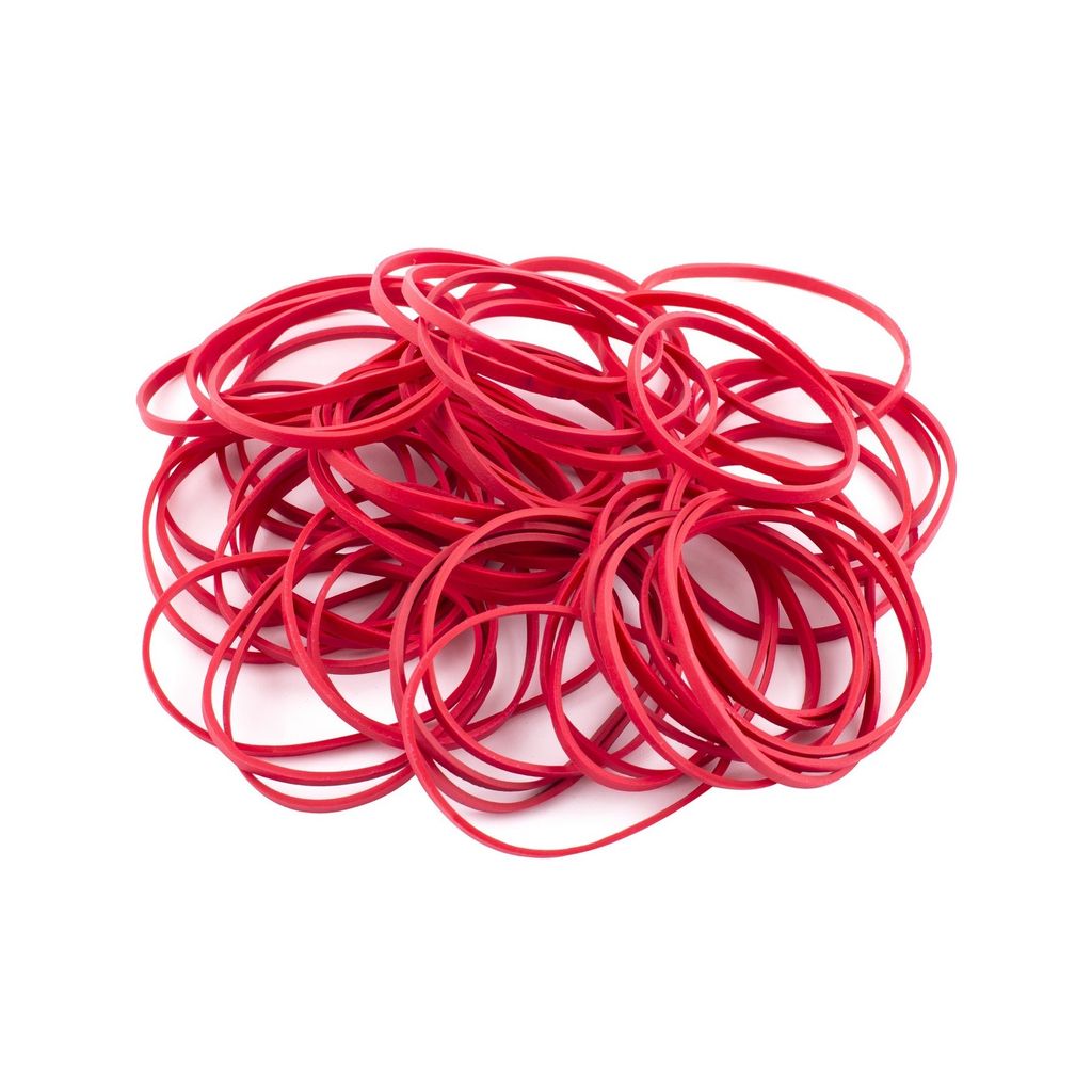 Kancelářské Gumičky 1.5Mmx3Mm Průměr 50Mm 1000G Červená Obrázek produktu 