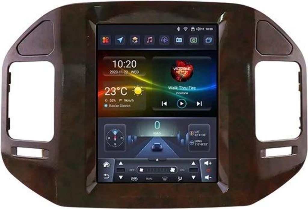 Autoradio mit Bluetooth und CarPlay für Mitsubishi Pajero V60, V68, V73 (1999–2006) – Kompatibel mit Apple und Android – Stereoanlage – Na...