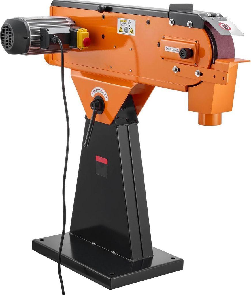 Bandschleifer - Industrie-Bandschleifmaschine - Leistung 2100 W - Drehzahl 900 U/min - Band 7,62 x 200,7 cm - Winkel 0–45° - Staubabsauganschlus...