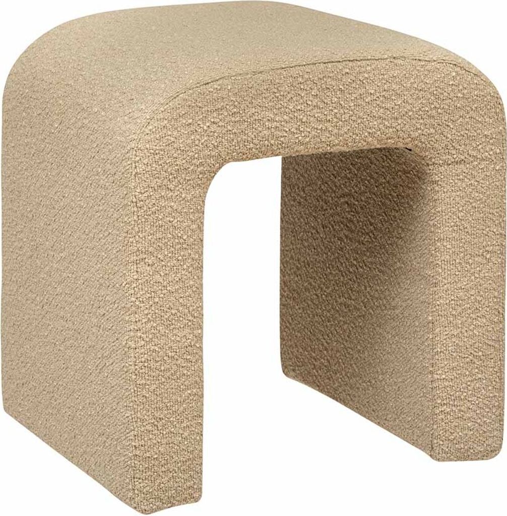 Eazy Living Bouclé Pouf Jira Beige