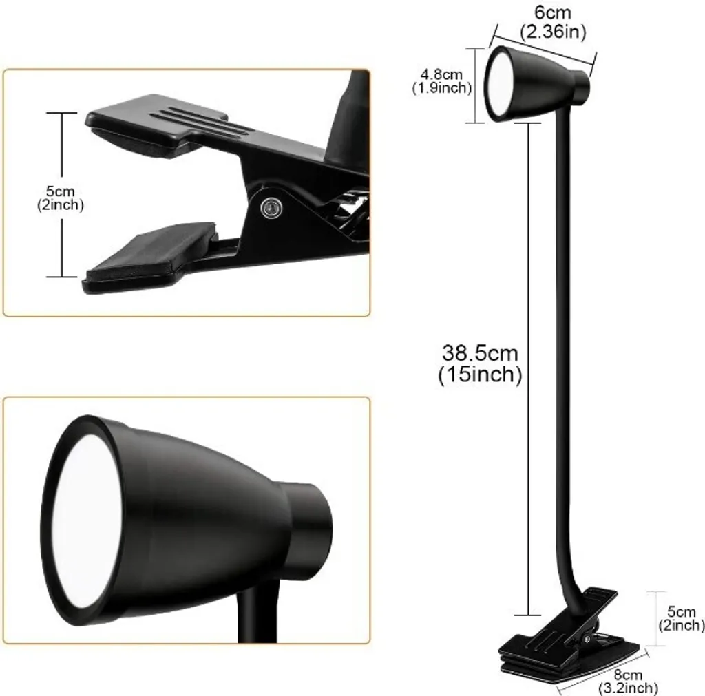 Lampada LED INF per Scrivania e Dormitorio: Dimmerabile 3000-6500K USB - 5