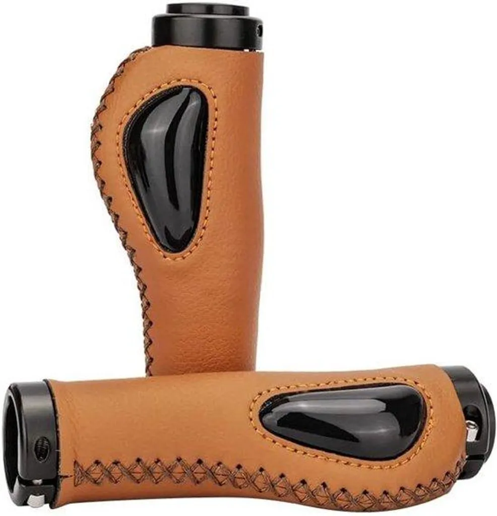 Poignée de VTT en silicone marron - Amortissement des vibrations Pro