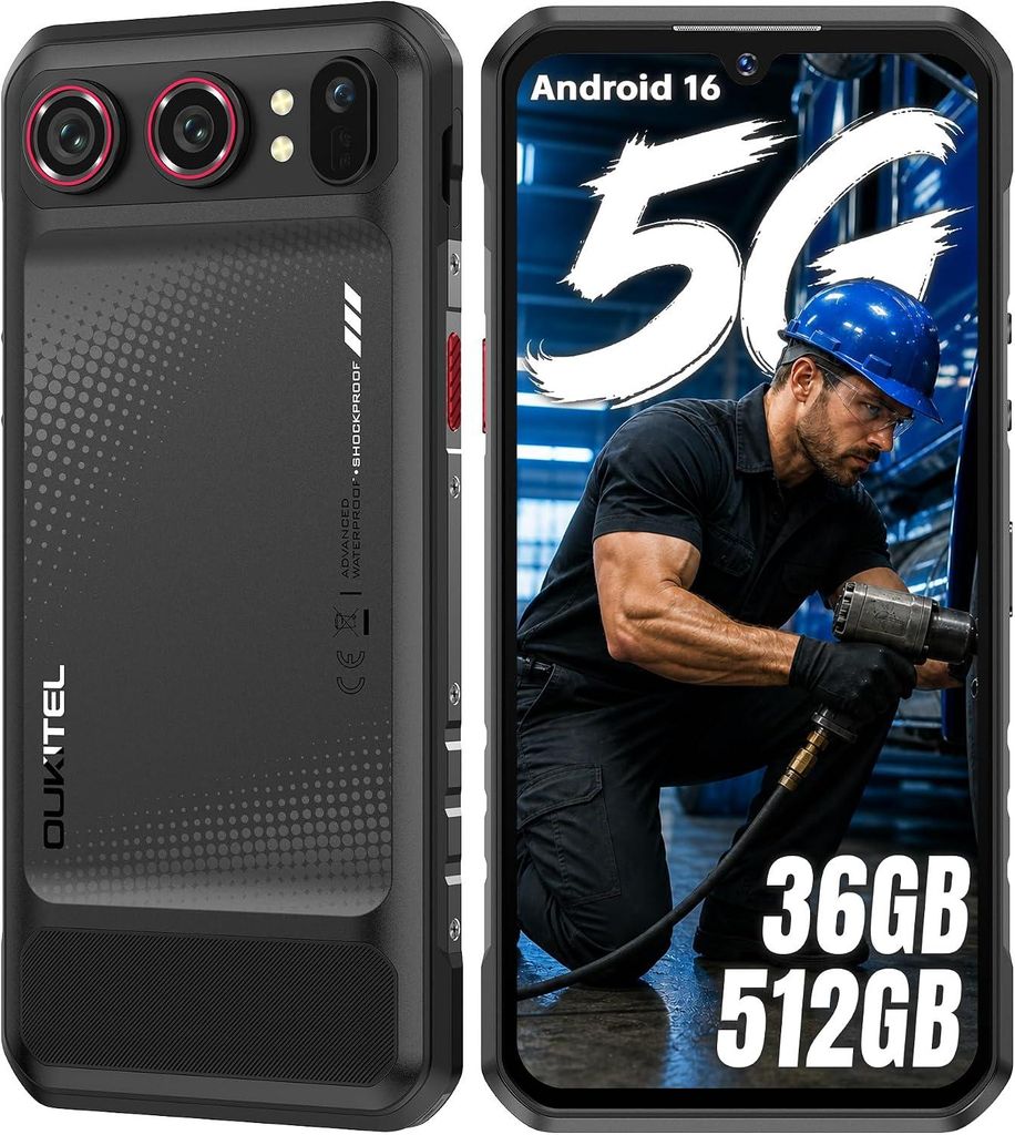 OUKITEL WP68 Air 5G Outdoor Handy 36GB+512GB 8000mAh/45W Produktbild 