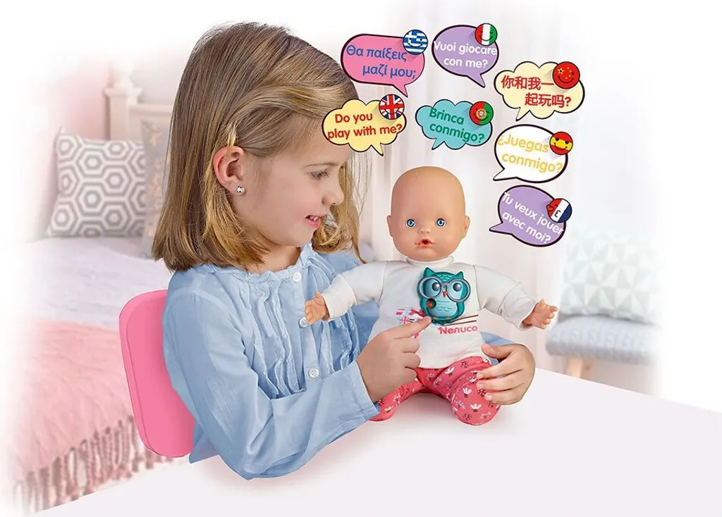 Poupée Nenuco Rosa Parlante - 7 Langues, 35cm, Parfaite pour les Câlins - 14