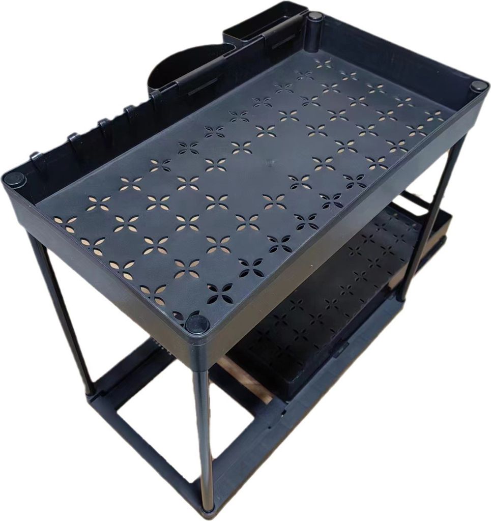 1 Set Badezimmer-Aufbewahrungsregal mit mehreren Haken und Essstäbchenhalter, doppellagige, ausziehbare Schublade mit großer Kapazität, rutschfe...