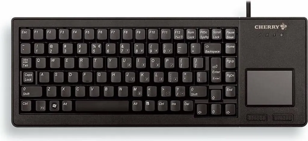 Clavier compact Cherry XS Touchpad Gris pour baies de serveurs et racks