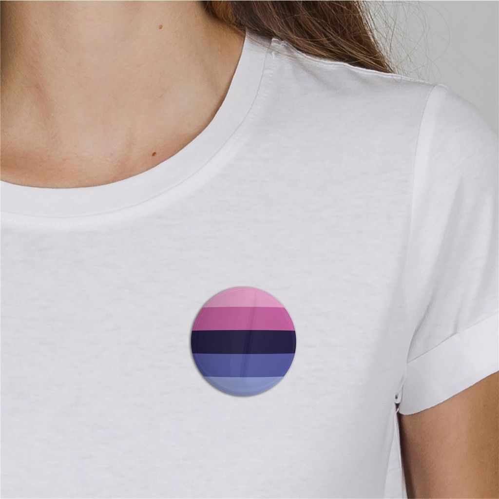 Huuraa Button Omniuell LGBTQ Geschenk Ansteck Pin Größe Produktbild 