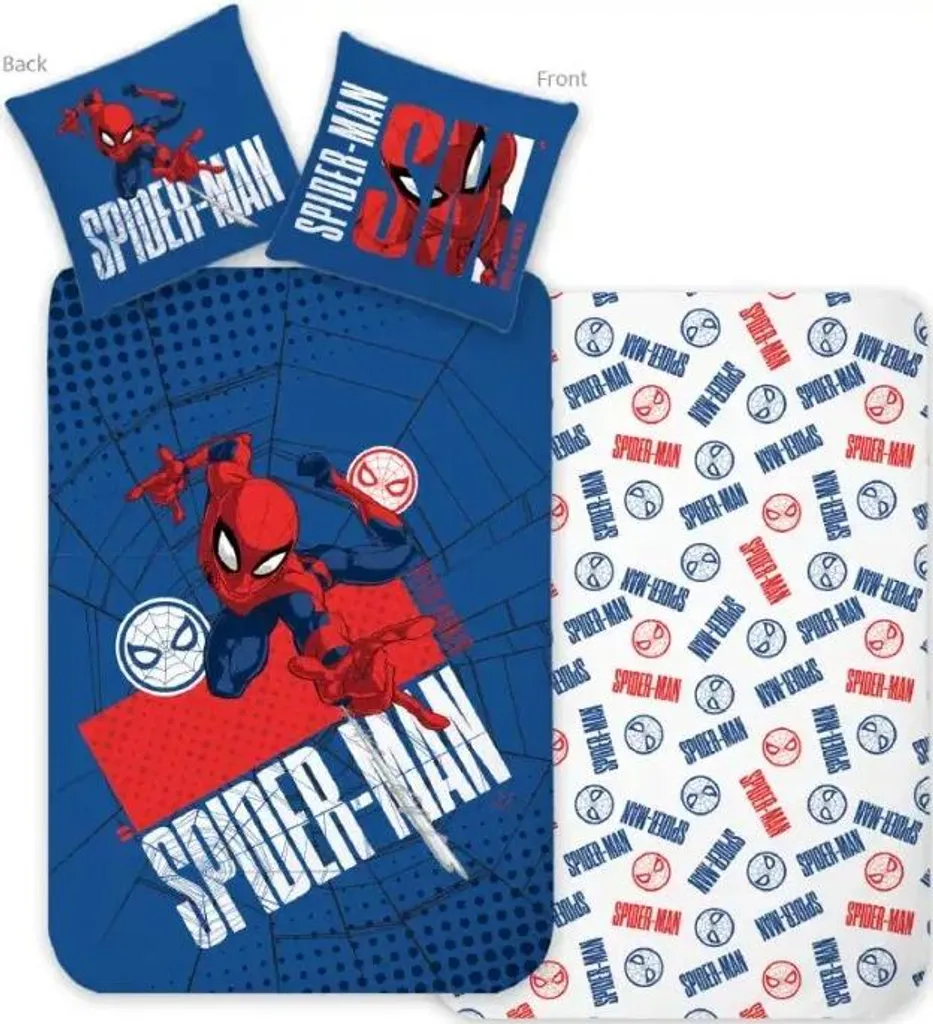 Design Cameretta Spider-Man: Set Letto Peter Parker 140x200 Cotone