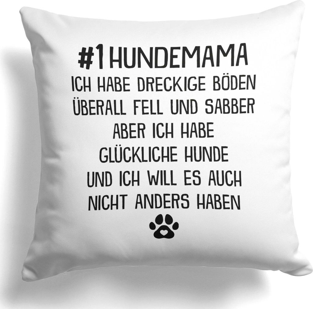 22Feels Hundemama Geschenk Frauchen Hund Kissen Deko Frauen Muttertag Geburtstag Weihnachten Hundeliebe Dekoration Couch Welpe Sofa Wohnaccessoire ...