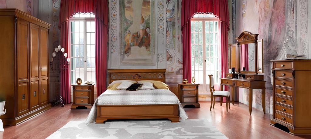 Luxus Schlafzimmer Set 8tlg. Bett + 2x Nachttisch +Schminktisch Designer Möbel