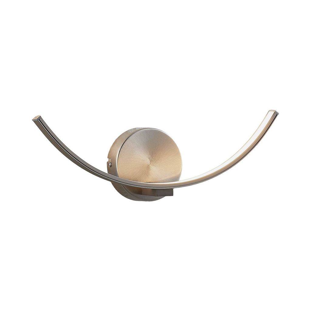 Lindby LED-Wandleuchte Iven, Breite 34 cm, nickel, 3.000 K