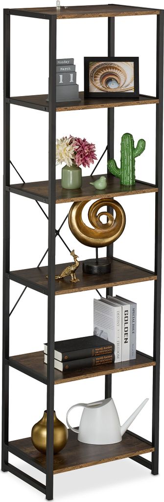 relaxdays Standregal mit 6 Ebenen