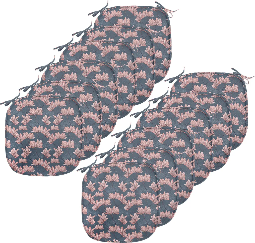 ABAKUHAUS Cuscini Sedie 12 Pezzi Magnolia Japan Impermeabili 40x40