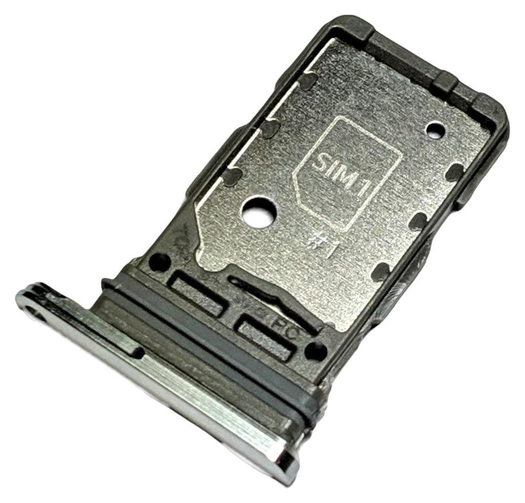 Dual Simkartenhalter für Samsung Galaxy S21 5G (SM-G991B, SM-G991B/DS), Original Ersatzteil, Phantom Weiss