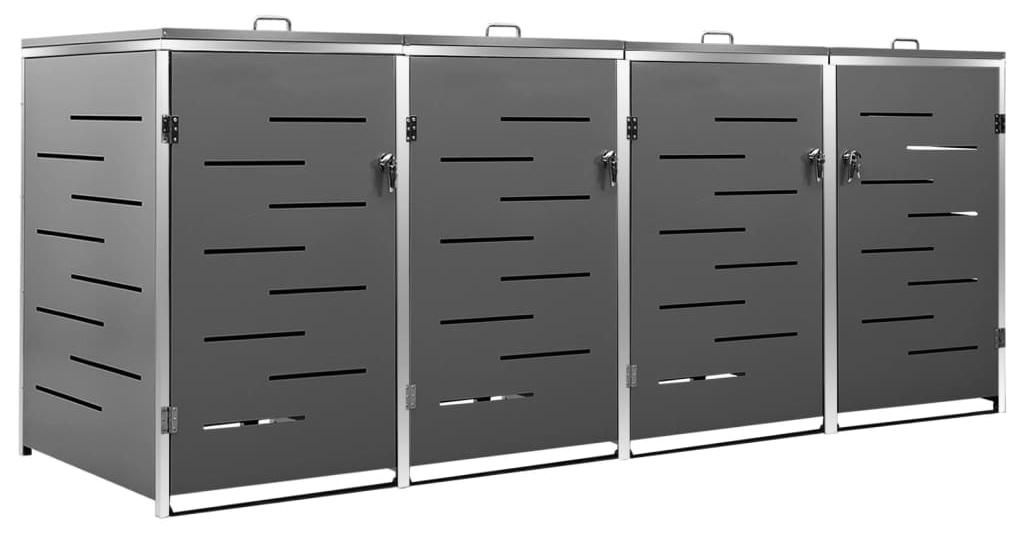 vidaXL Mülltonnenbox für 4 Tonnen 276,5x77,5x115 cm Produktbild 
