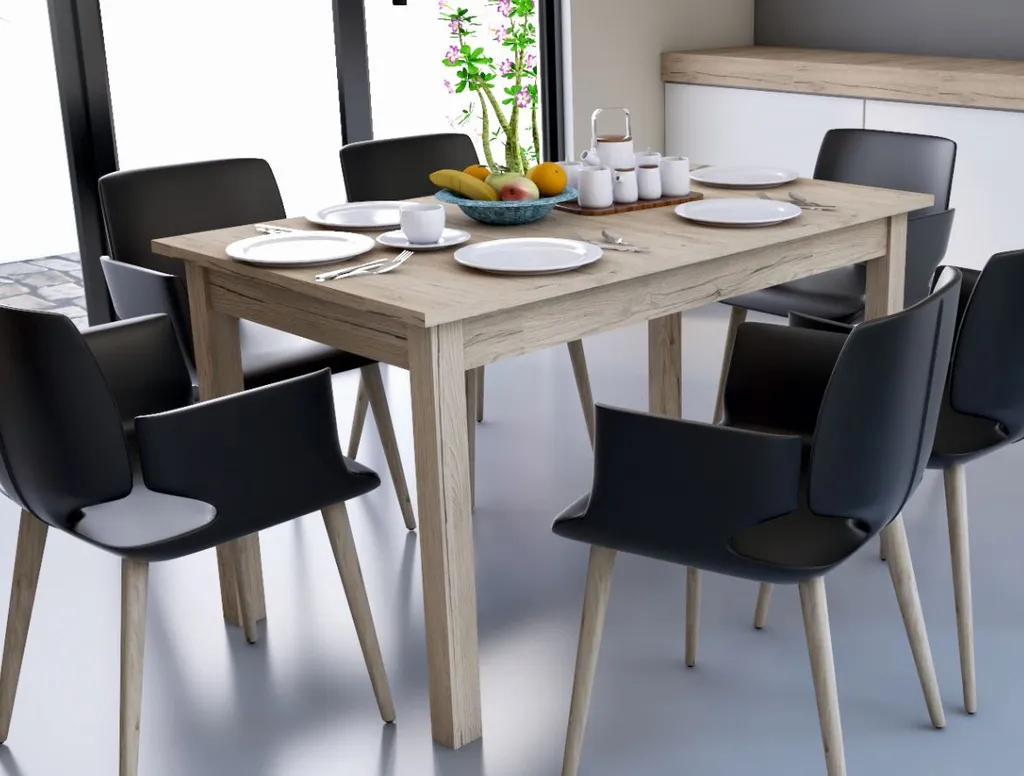 Table de repas modulable chêne wotan BOGATA idéale pour réceptions - 3