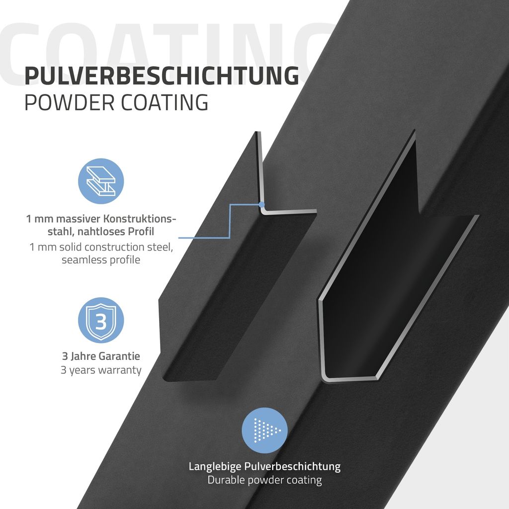 ECD Germany 2x Tischbeine / Tischkufen aus Produktbild 3