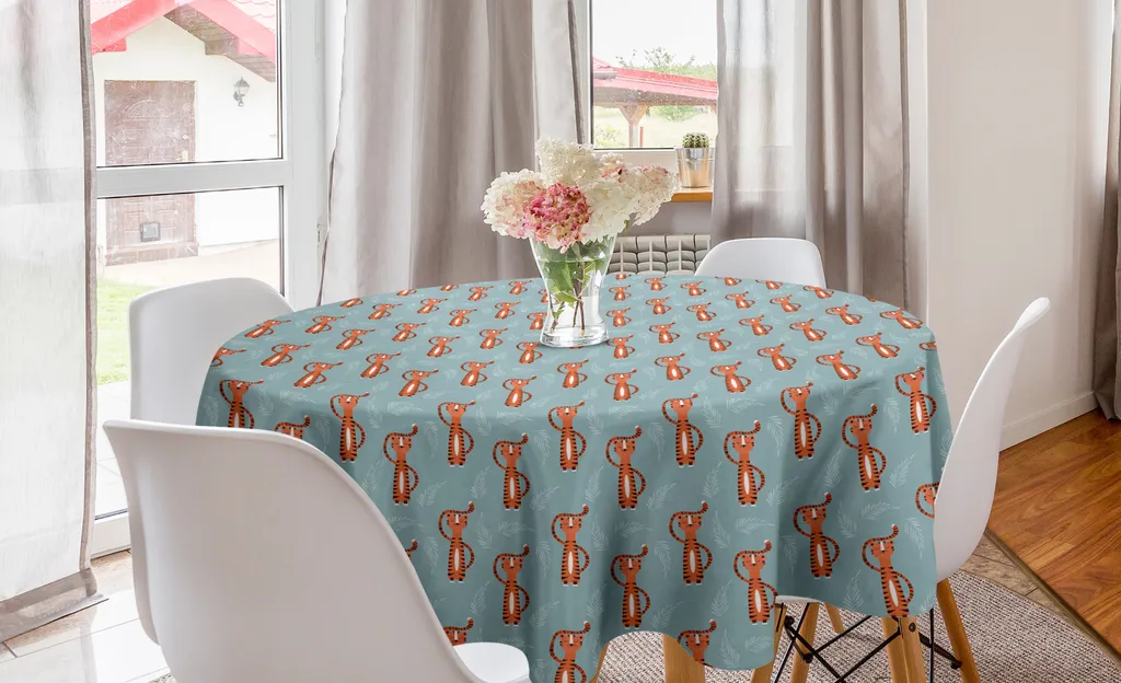 Giwawa Tovaglia Rotonda Con Conchiglie E Stelle Marine - 152 Cm - Tema Oceanico Estate, Impermeabile E Antipiega Per Tavolo Da Pranzo