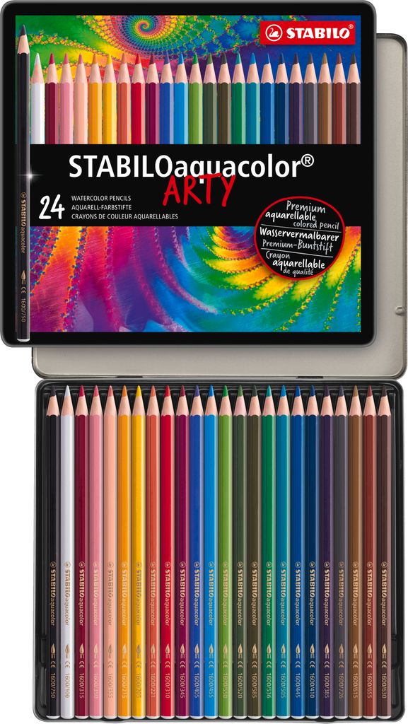Aquarell-Buntstift - STABILO aquacolor - 24er Metalletui - Produktbild 
