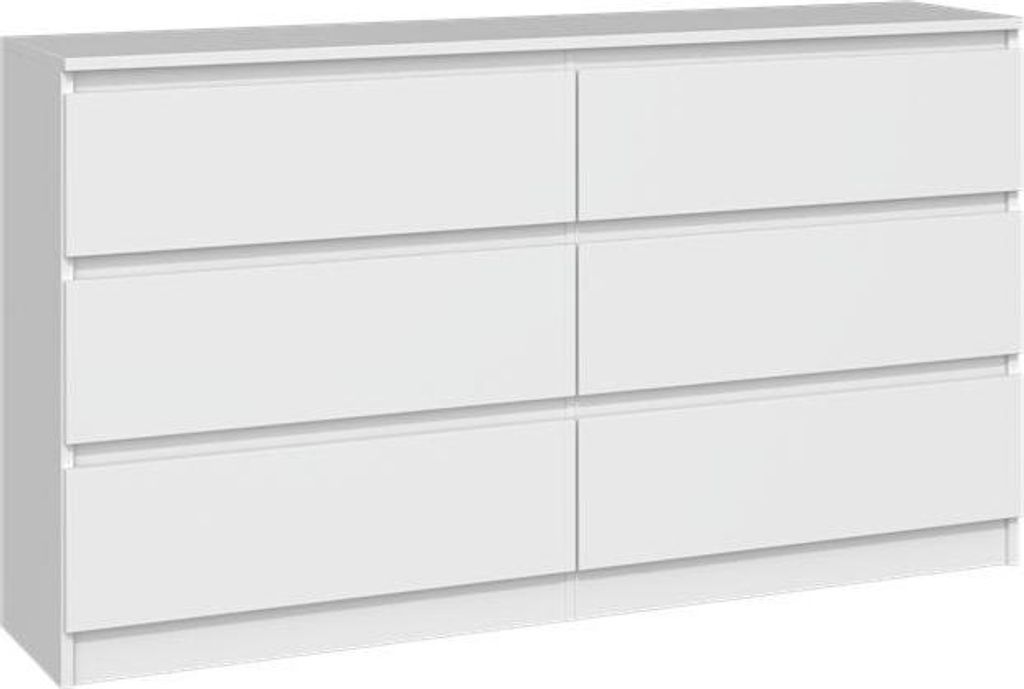 Topeshop M6 140 BIEL 2X3, Weiß, 6 Schublade(n), Produktbild 