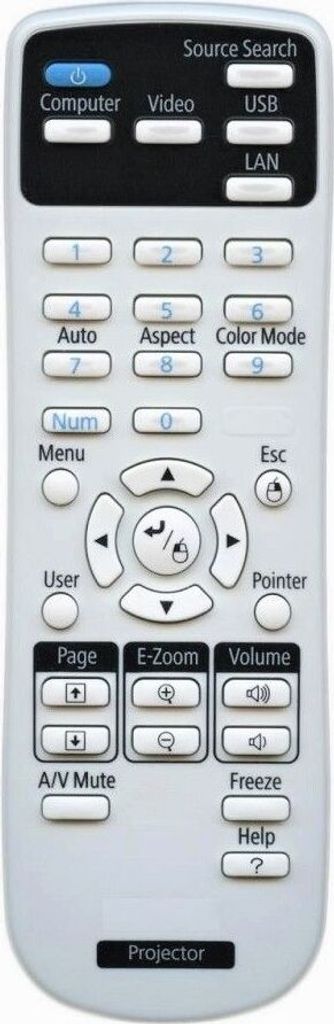 Ersatz Fernbedienung für Epson 154720000 | 1613717 | 1626366