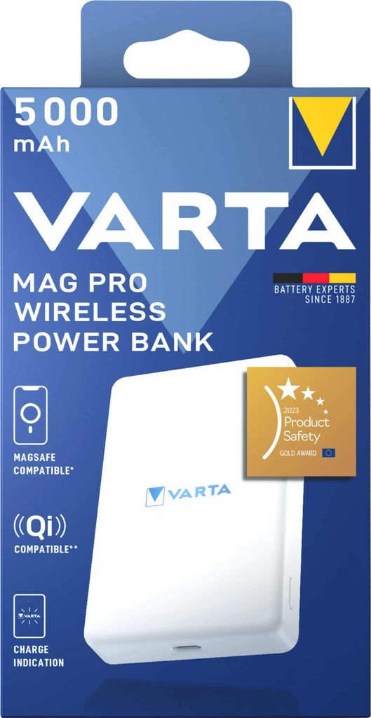 VARTA Powerbank "MAG Pro Wireless Power Bank" 5.000 mAh weiß