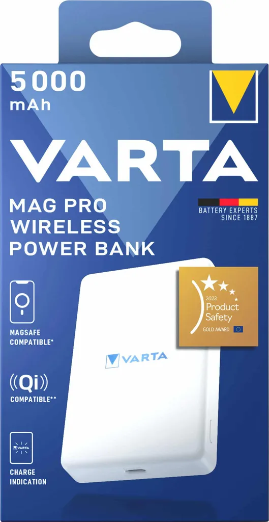 Batterie Externe Induction MagSafe Varta Mag Pro 5000mAh Chargeur Sans Fil