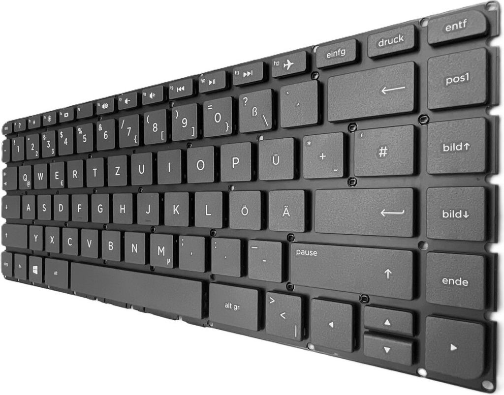 DEUTSCHE - Tastatur Schwarz Ohne Rahmen mit Beleuchtung kompatibel für HP Pavilion 14-ab000