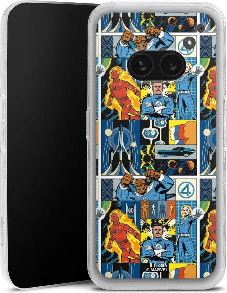 DeinDesign Handyhülle für Nothing Phone (2a) Silikon Hülle Case Smartphone Schutzhülle Offizielles Lizenzprodukt Marvel The Fantastic Four