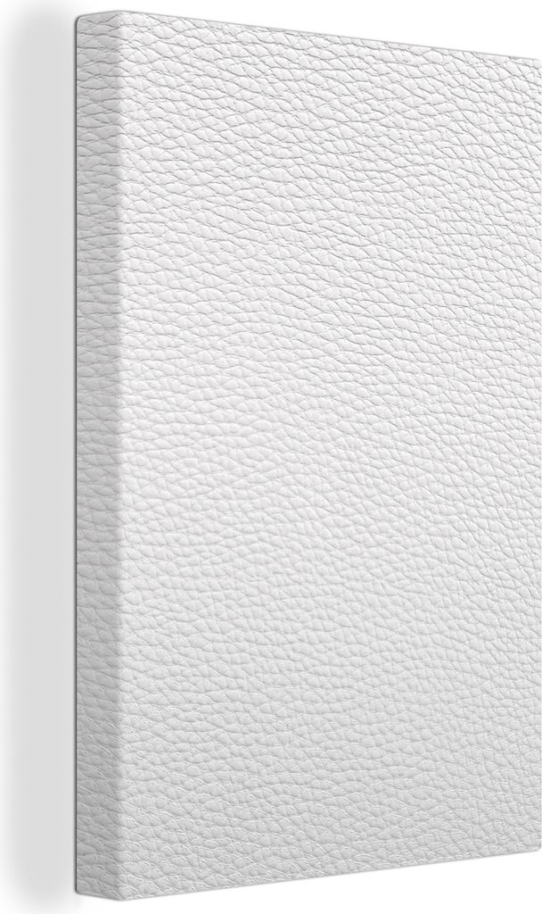 OneMillionCanvasses - Leinwandbilder - 90x140 cm, Leder - Strukturiert - Leder-Optik - Weiß, Wandbilder Kunstdruck Wanddekoration - Foto auf Lei...