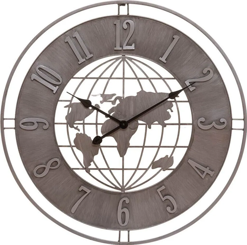 Horloge en métal noir Osanne Ø 68 cm - Design industriel et minimaliste