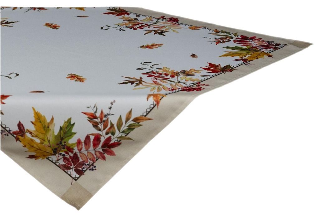 Tischwäsche mit Motiv Herbstblätter 85 x 85 cm Produktbild 