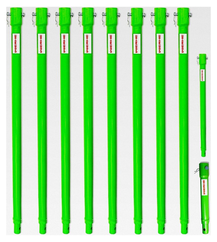 Verlängerungsstück für Erdbohrer Set 8x60 cm, 40 cm, 20 cm - 5400 mm - Robuster Stahl für tiefere Bohrungen