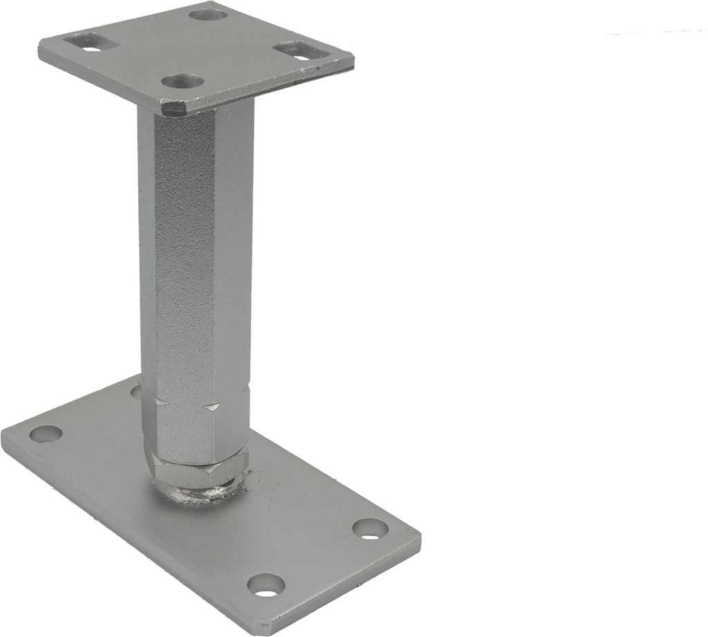 GeZu Impex Pfostenträger Konrad 80 x 80 mm höhenverstellbar 180 - 230 mm Extra Stabil Stützfuß Pfostenschuh