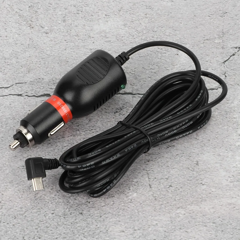 Alimentatore 12V/24V per Dash Cam e GPS - Cavo Mini USB 3.5 Metri - 5