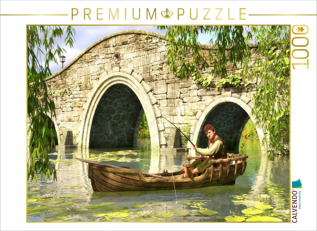 CALVENDO Puzzle Angler | 1000 Teile Lege-Größe 64x48cm Foto-Puzzle für glückliche Stunden
