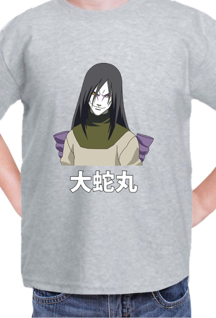 Kinder T-Shirt Naruto Orochimaru 03, 5-6 Jahr - 116 / Grau