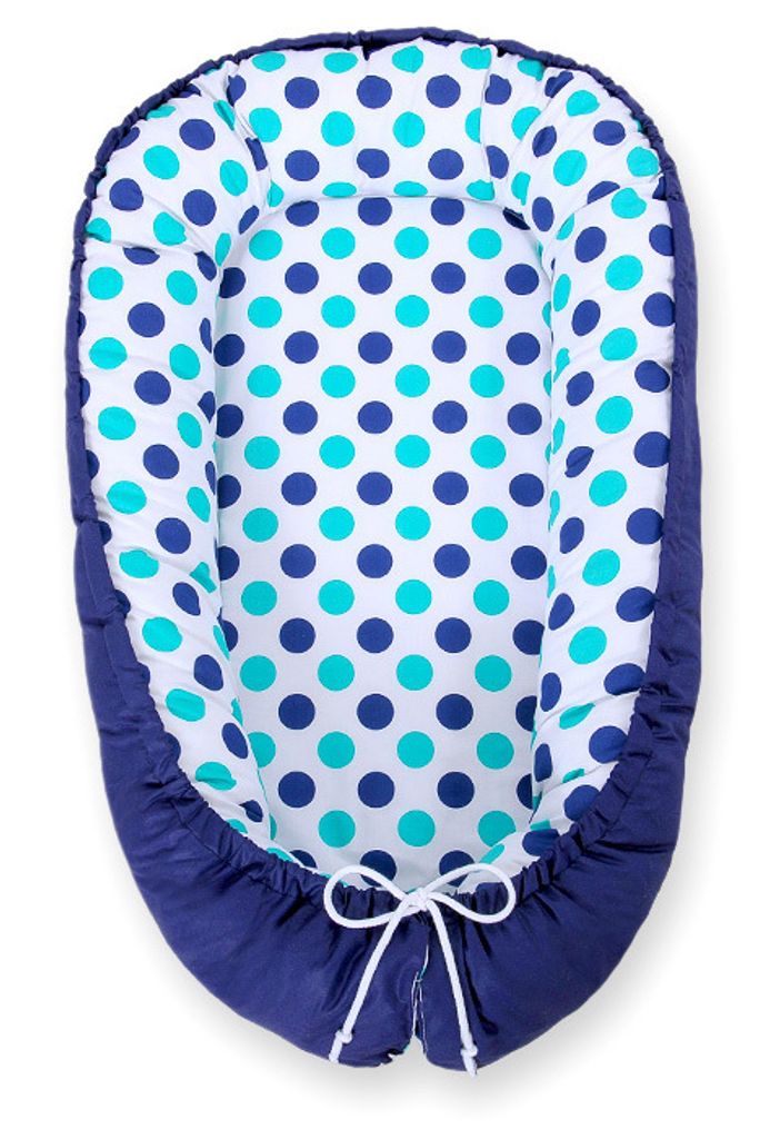 Bobono Babyschlafkokon Premium Mintgrün handgefertigt aus hochwertiger Baumwolle mit Okotex-Zertifikat und ECO FILLBALL Füllun